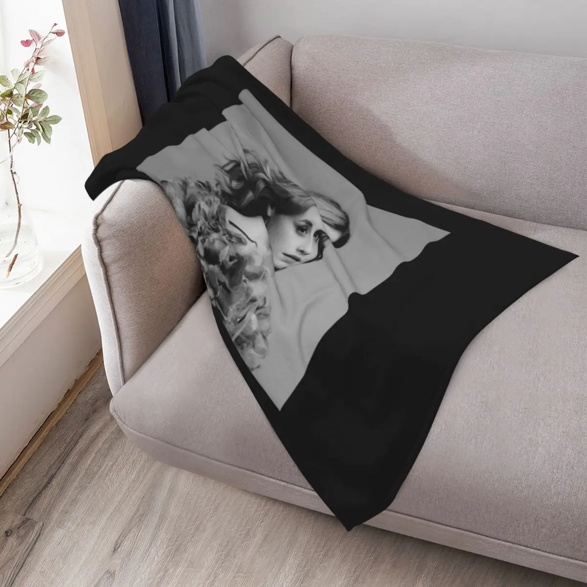 إيما واتسون تي شيرت كلاسيكي رمي بطانية حرارية لمستلزمات السفر زينة عيد الميلاد بطانيات دافئة