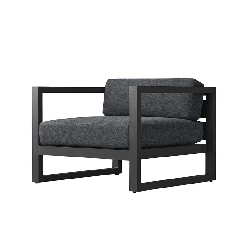 

Outdoor leisure aluminum alloy sofa courtyard villa simple outdoor open-air wrought iron balcony large terrace garden sofa
