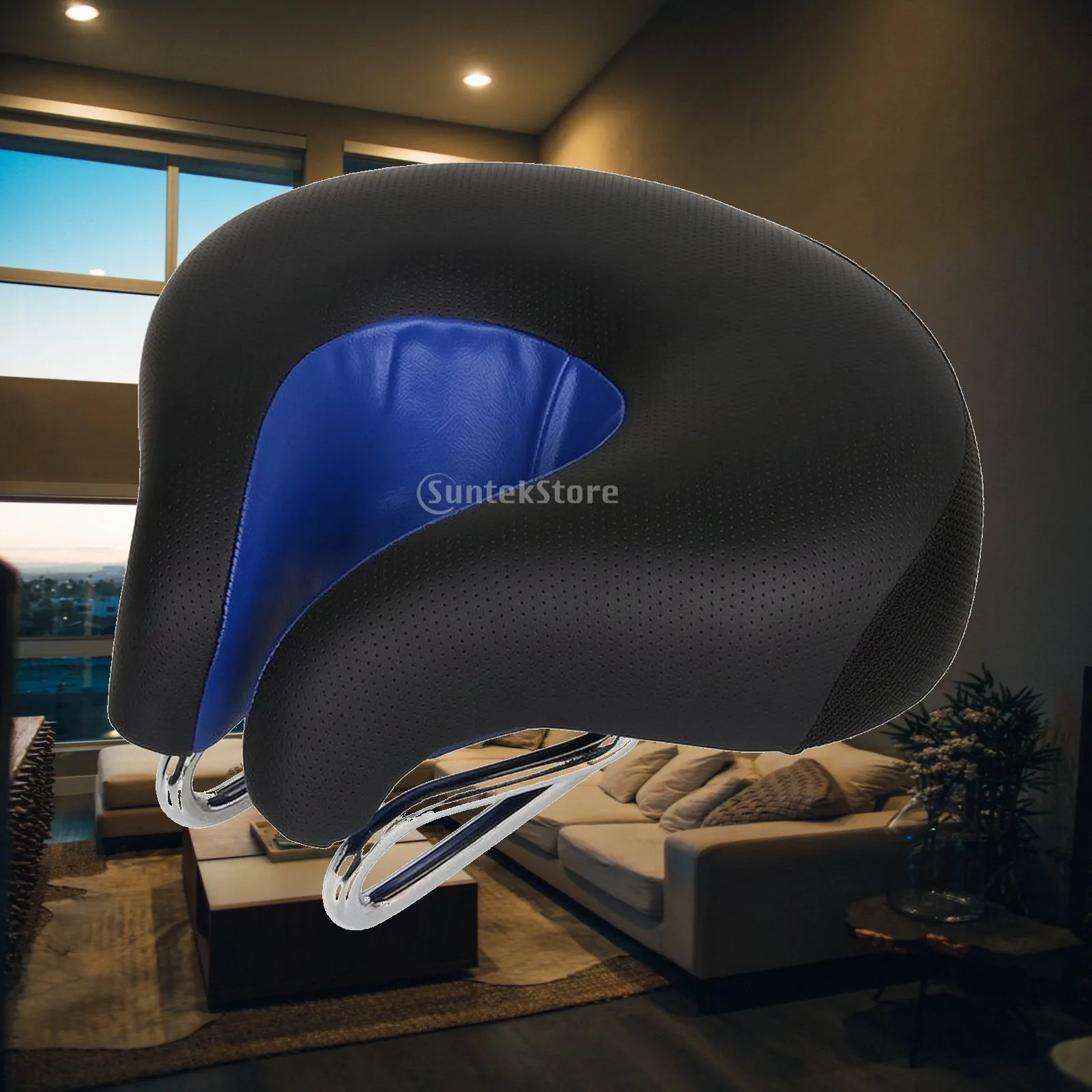 No-Nose Bike Saddle Ergonomic Split-Seat Bike Saddle Noseless Bike Seat Soft Long-Lasting for Casual Cyclists