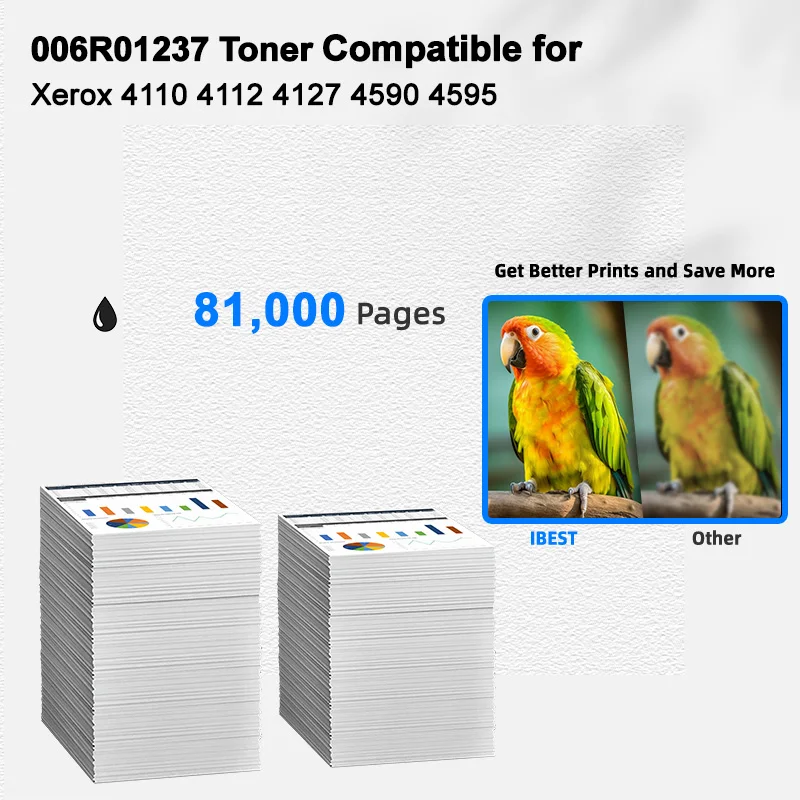 IBEST Compatible Toner Cartridge Xerox 4110 4112 4127 4590 4595 Compatible for Xerox 006R01237 006R01583 Cartouche