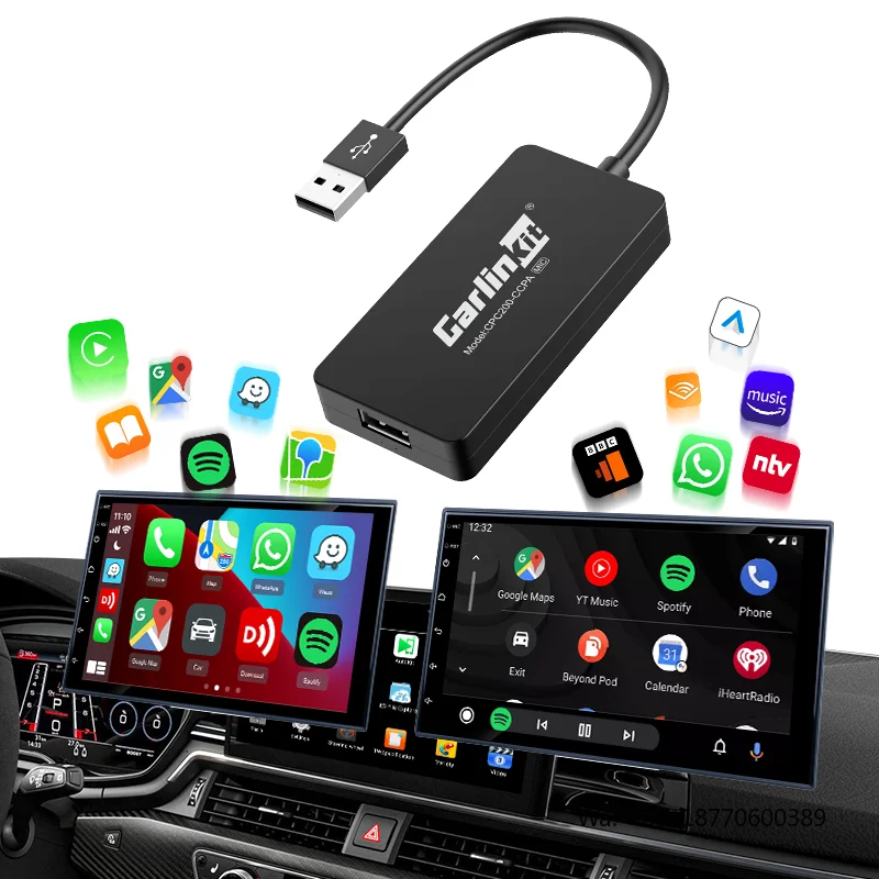 2025 New Release Carlinkit Wireless Carplay & Wireless Android Auto WiFi Dongle for Car Android Player Plug and Play