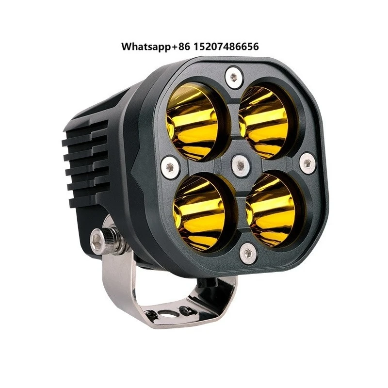 Motorcycle Driving Light Square Yellow White Led Spotlight 12V 24V Off-road Fog Lamp for Truck 4X4 4WD Car Accessories