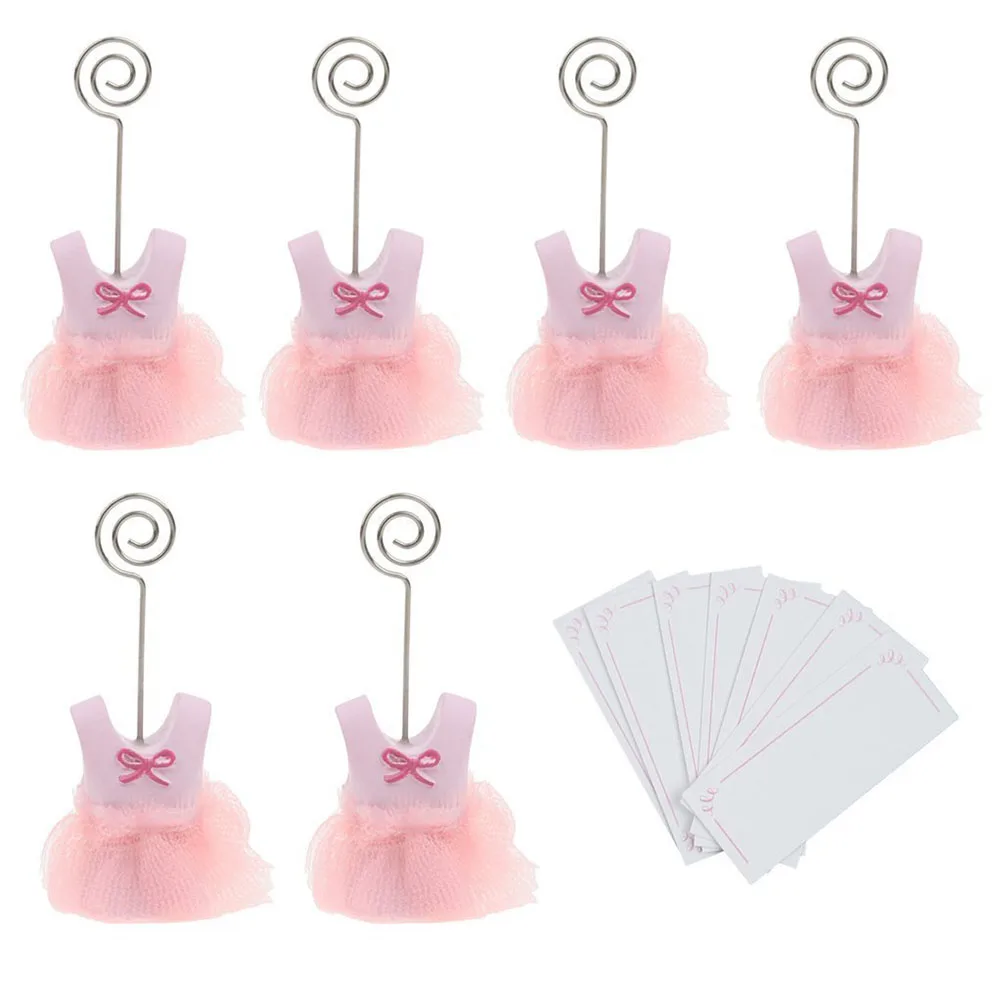 

6Pcs Table Place Holder Clip Pink Desktop Document Holder for Wedding Engagement Party Memo Note Photo Price Tag