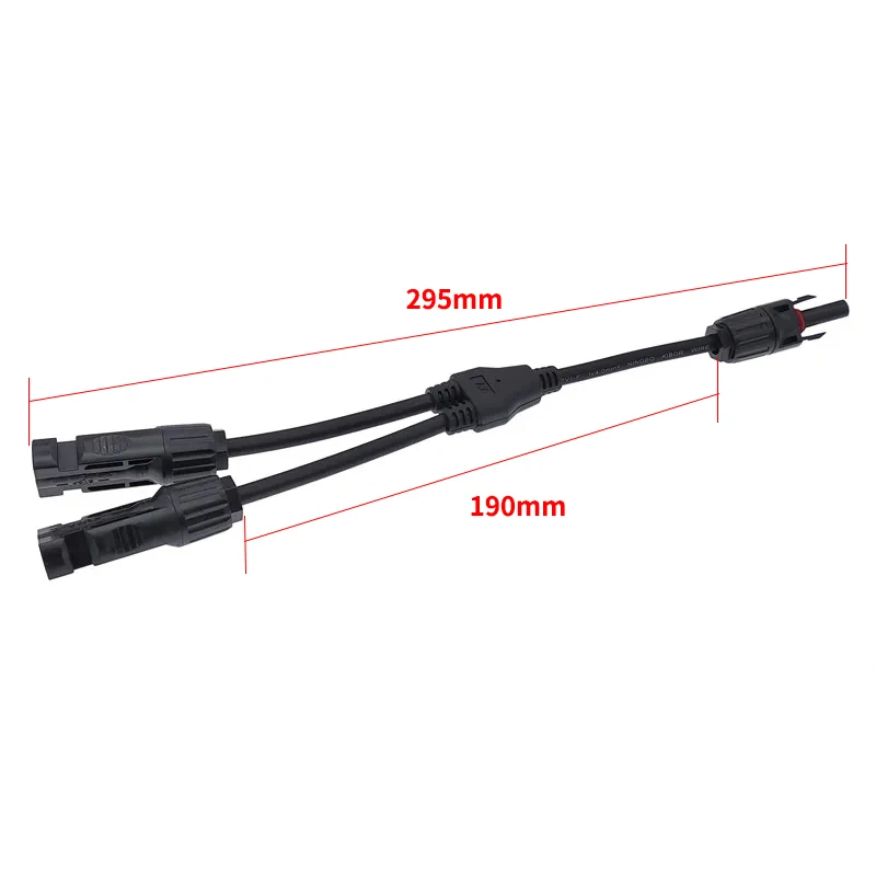 Solar connector photovoltaic Panel Adaptor Y branch plug 1 to 2 Parallel connection of battery plate assembly