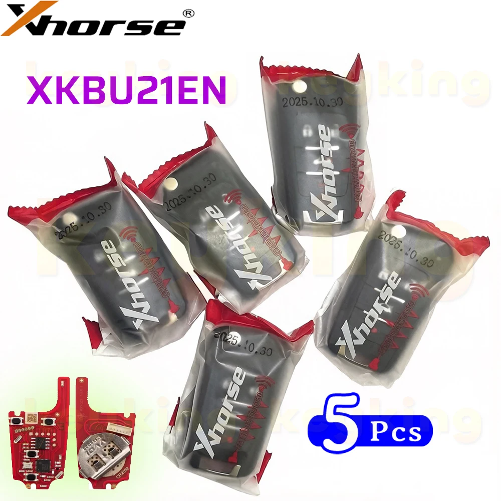 5 шт./лот Xhorse XKBU21EN 2-го поколения, проводной пульт VVDI для GMC, Buick, Chevrolet, поддерживает беспроводное программирование, замена XKBU01EN