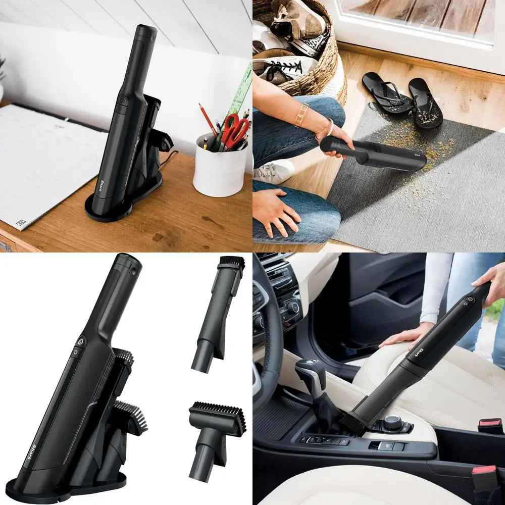 

Portable Cordless Vacuum Cleaner, Powerful Suction, Lightweight for Pet Hair, Car, Home, Black (Renewed)