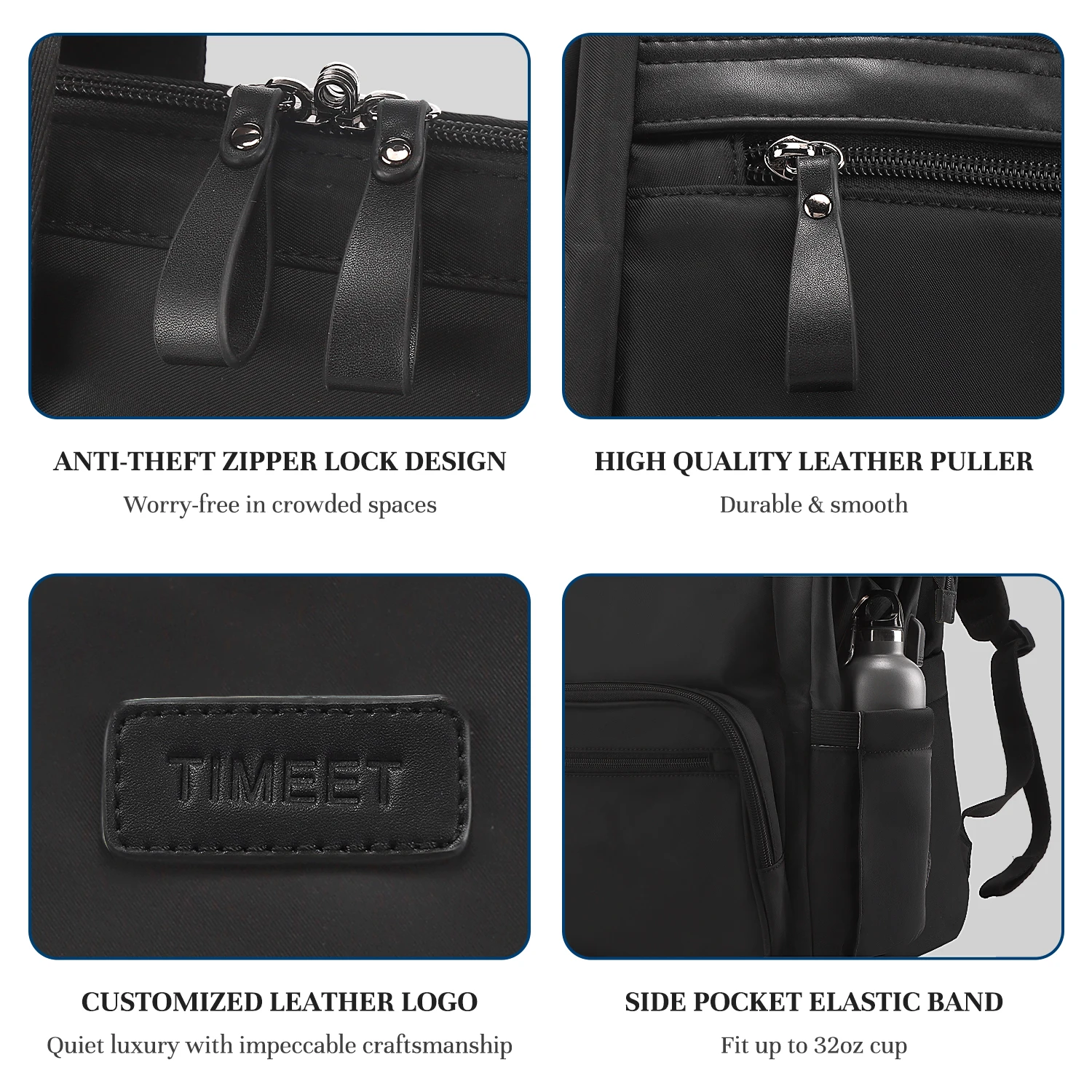 Timeet 15.6 Polegada/17 Polegada mochila portátil dos homens de carregamento usb mochila viagem grande capacidade à prova dwaterproof água saco bagagem negócios
