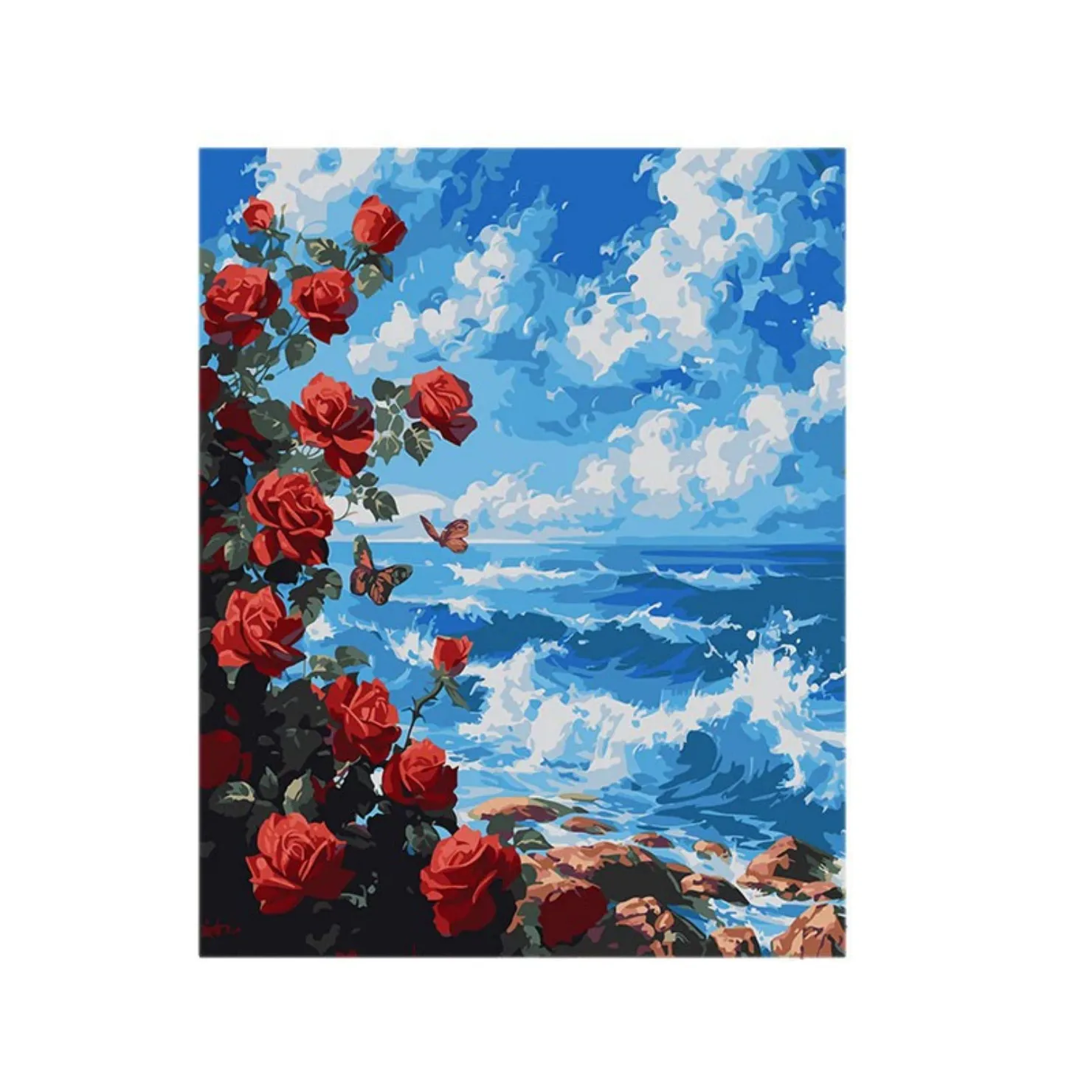 300054-Red roses grow on rocky shore beside crashing waves
