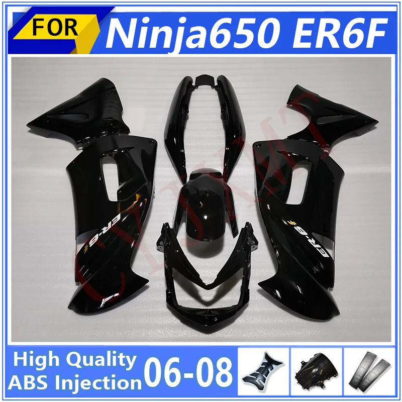 Kit de Carenado para Motocicletas Kawasaki Ninja650 EF6R 2006 2007 2008, Paneles de Carenado para Moto, Cubierta de Carrocería para EX Ninja 650 ER-6F 06 07 08