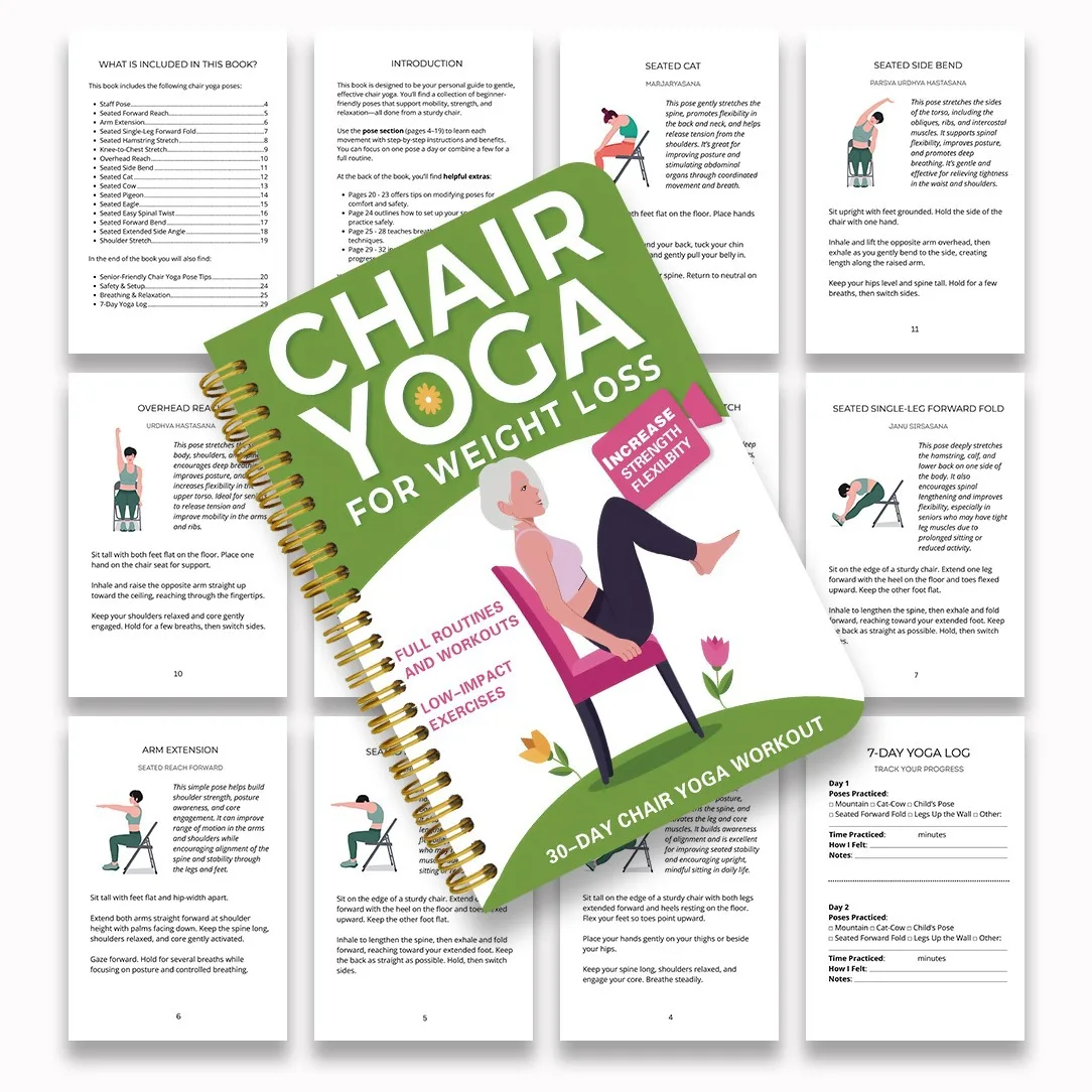 Chair Exercise Family Fitness Pin Card Record Chair Exercise New Action Yoga for the Elderly