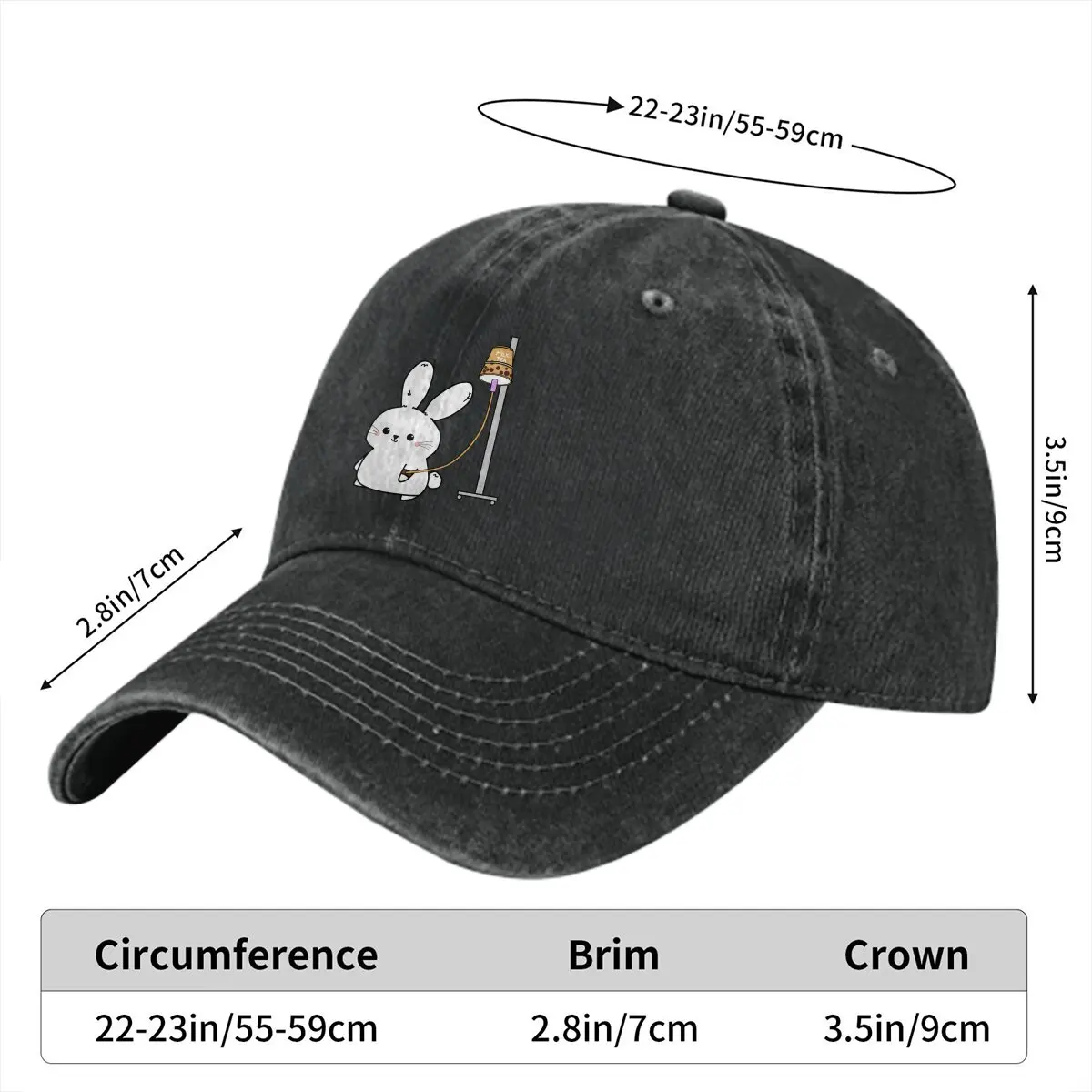 Rabbit Animal Pattern Multicolor Hat Peaked Women's Cap Tea Bunny Personalized Visor Protection Hats