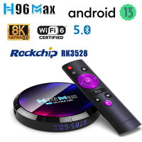 H96 MAX RK3528 Android 13 Wifi6 Smart TV Box HDR10+ Support 8K Video 4G 64G 32G BT5.0+ 4K 3D Global Media Player Set Top Box