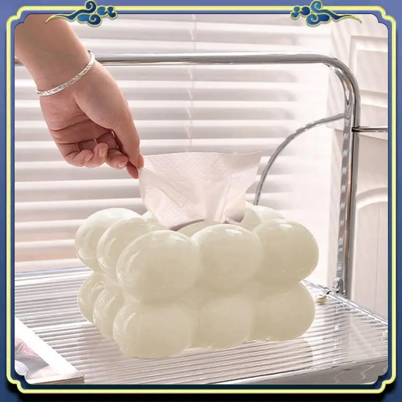 

Latest 1 PC Marshmallow Drawer Tissue Box Light Luxury Home Live Room Table Tissue Box White 17 X 14 X 11.5Cm