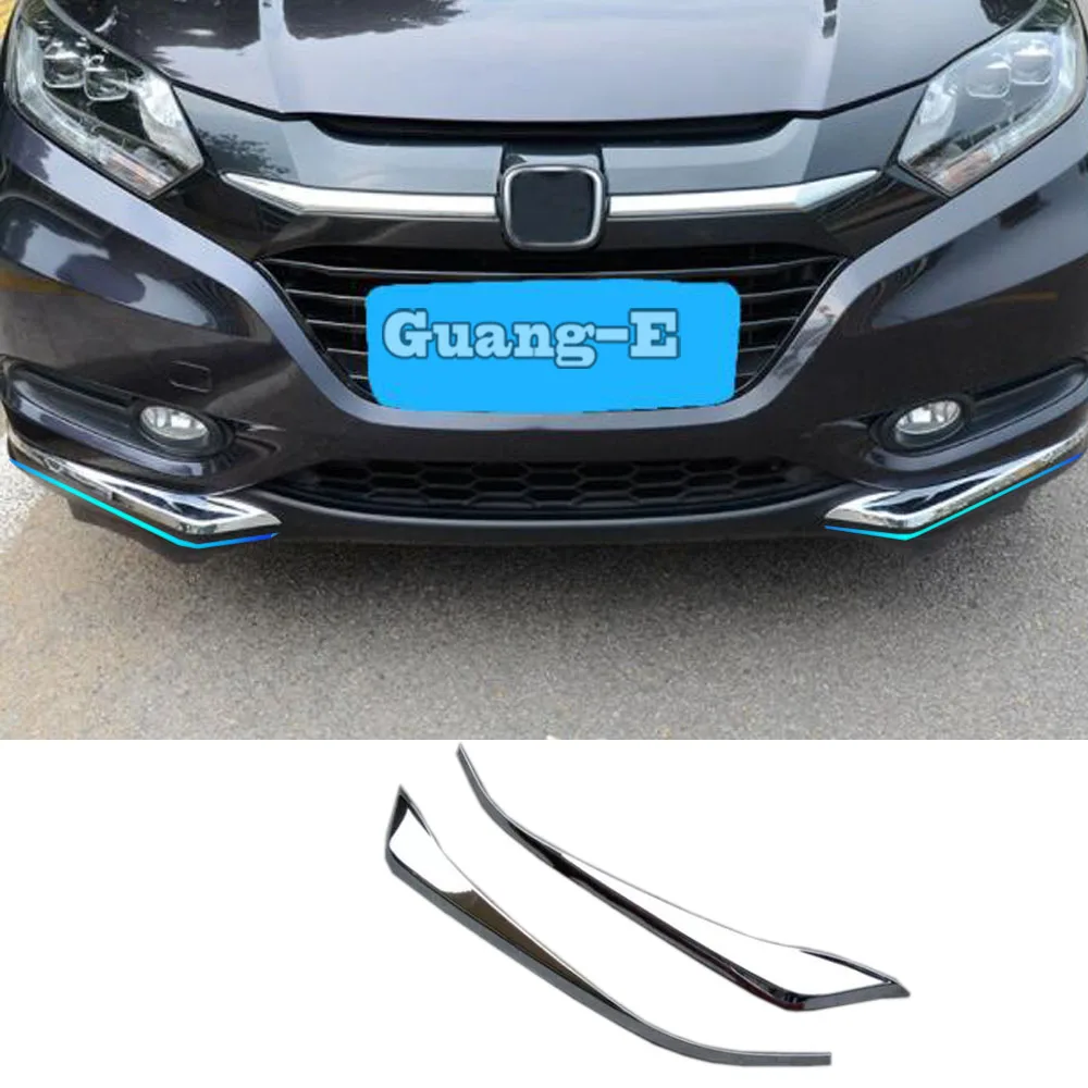 Car Front Side Bumper Corner Protection Trim Frame ABS Chrome Parts 2pcs For Honda HR-V HRV Vezel 2014 2015 2016 2017 2018