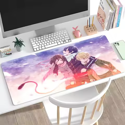 Anime N-Noragami Cool Mousepad 900x400mm Large Anti-Slip Mouse Pad Stitched Edges Mat Durable Desk Laptop Gaming​ Keyboard Pad