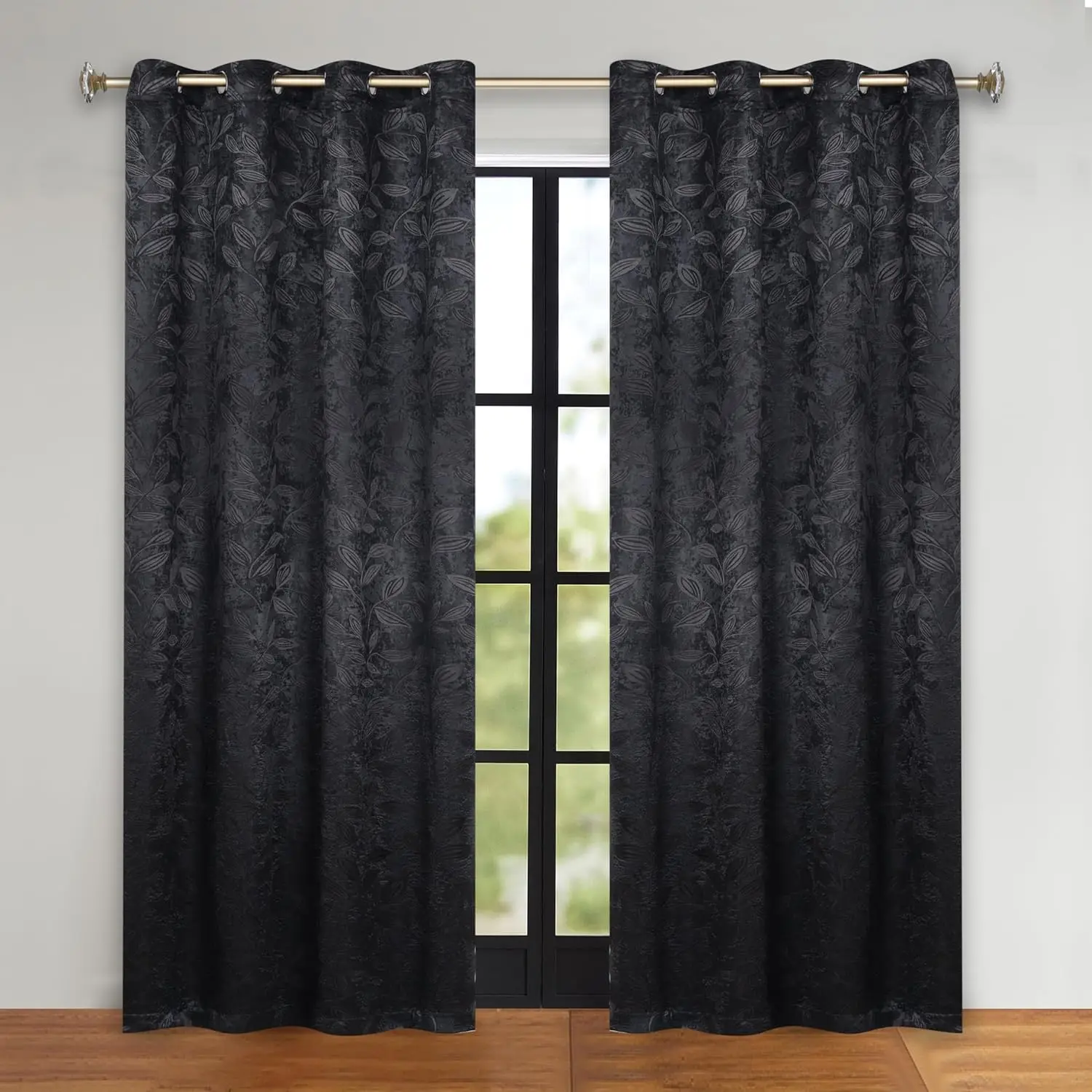 

Blackout Curtains, Room Darkening, Bedroom, Drapes, Kitchen, Living Room Window Accents, Sun Blocking, Thermal, 2 Pack,