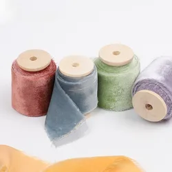 35mm Silk Ribbon Soft Ribbon Velvet Ribbon Wedding Party Decoration Ribbon for Gift Wrapping DIY Hair Bowknot Sewing Fabric