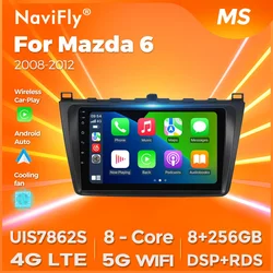Navifly Android Radio For Mazda 6 GH 2007 2008 2009 2010 2011 2012 Wireless CarPlay Auto Car Multimedia GPS 5G WIFI BT DSP RDS