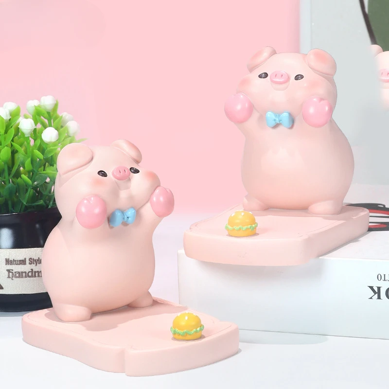 

Pig Pushi Cute Phone Stand Desktop Office Creative Lazy Support Stand Decompression Small Decoration