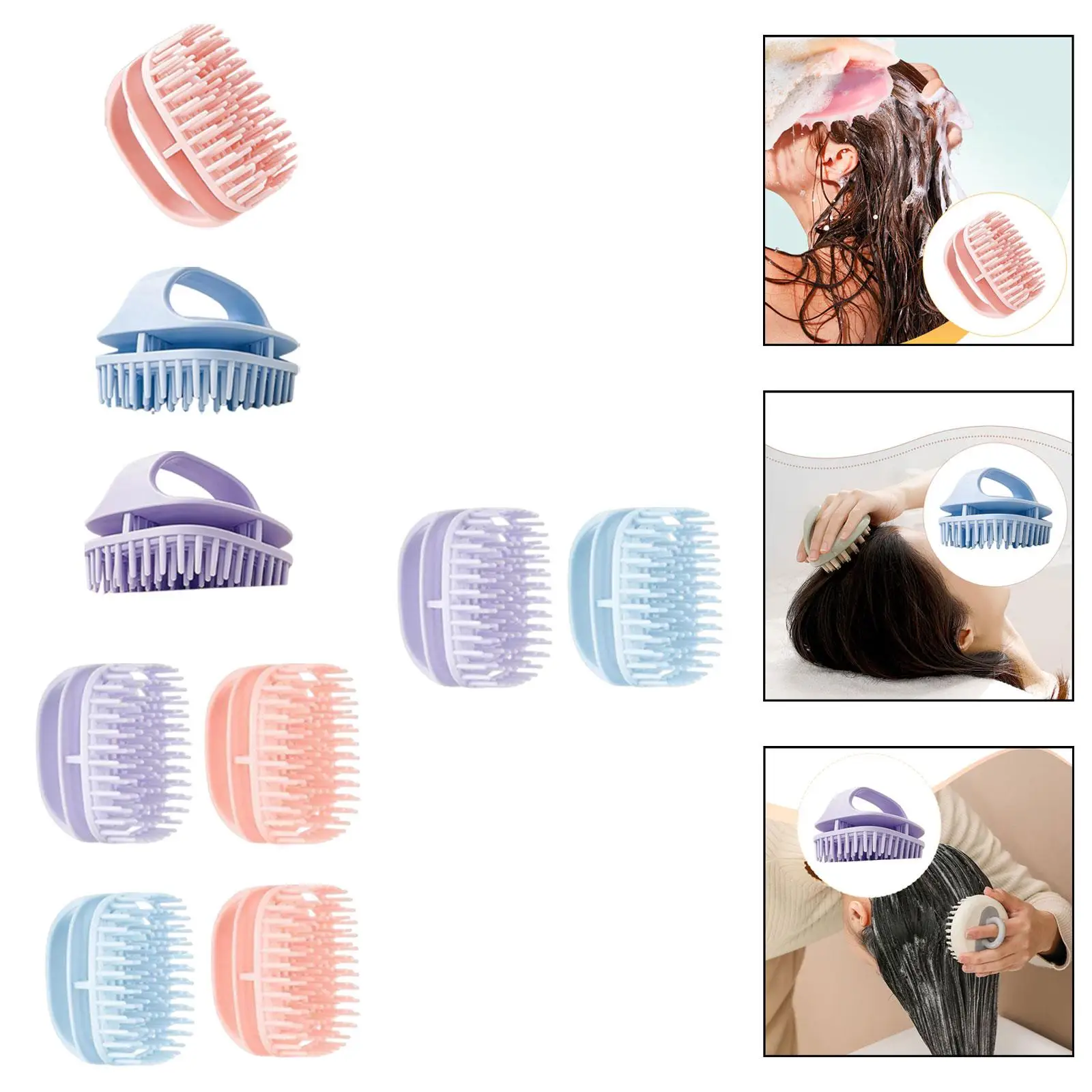 

Scalp Massage Shampoo Brush for Wet and Dry Hair, Wash Hair Brush, Compact, Men Women