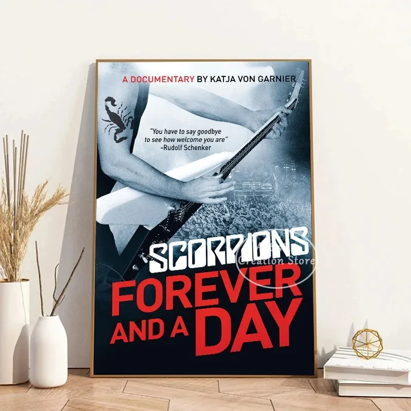 Scorpions Vintage Retro Rock Band Music Guitar Paper Poster Prints Canvas Painting Prints Wall Pictures Wall Art Bedroom Decor