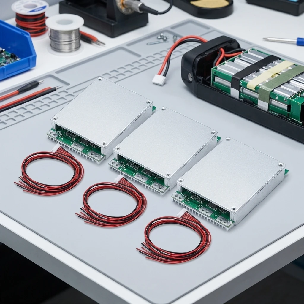 3X16S 60V 35A Li-ion Battery BMS with Balance Protection Board for 18650 Cells, UPS Energy Inverter for E-Bike