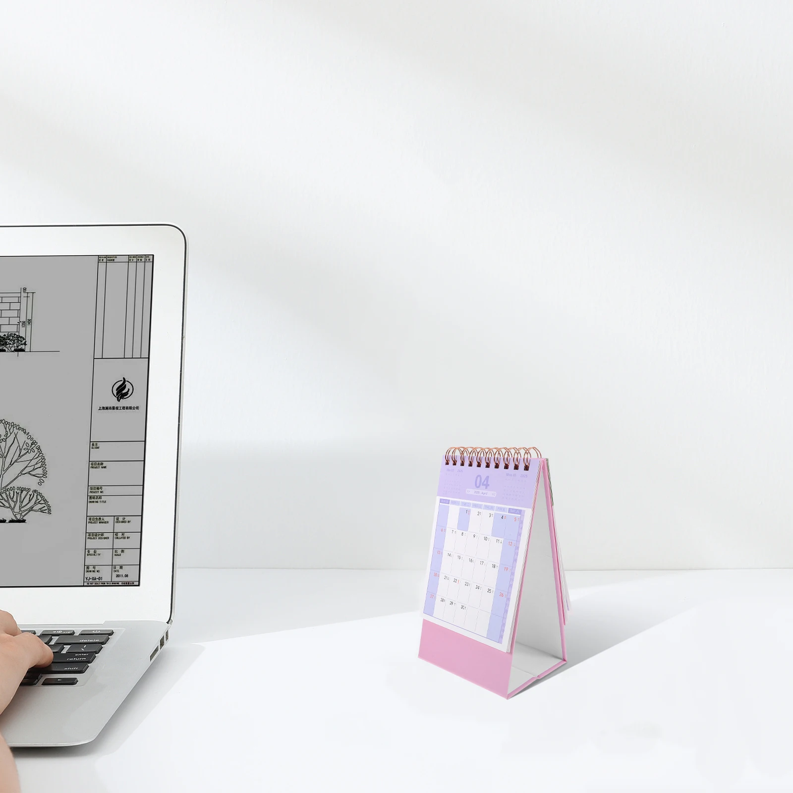 

Simple Desk Calendar 2024 to 2025 Flip Mini Paper Planner Vertical Display Monthly Table Top Office Use Standing