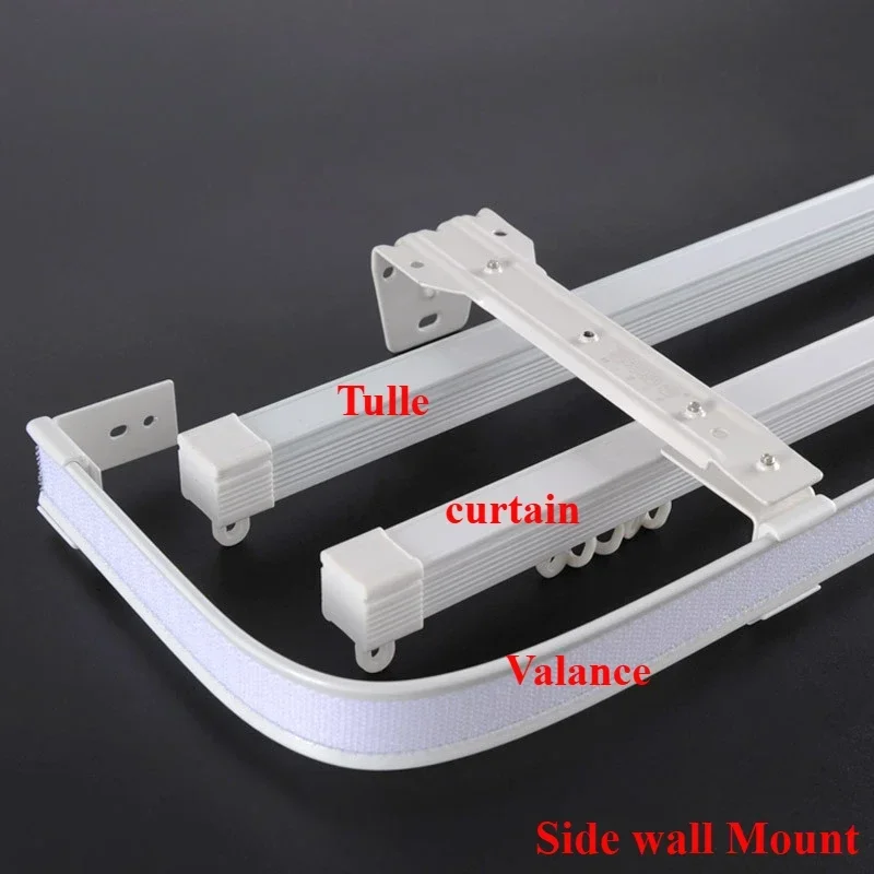 

Curtain Rail Hard Wave Best Quality Curtain with Valance Pelmet Hook Rod Holder Draper Rails Super The Curtains Track