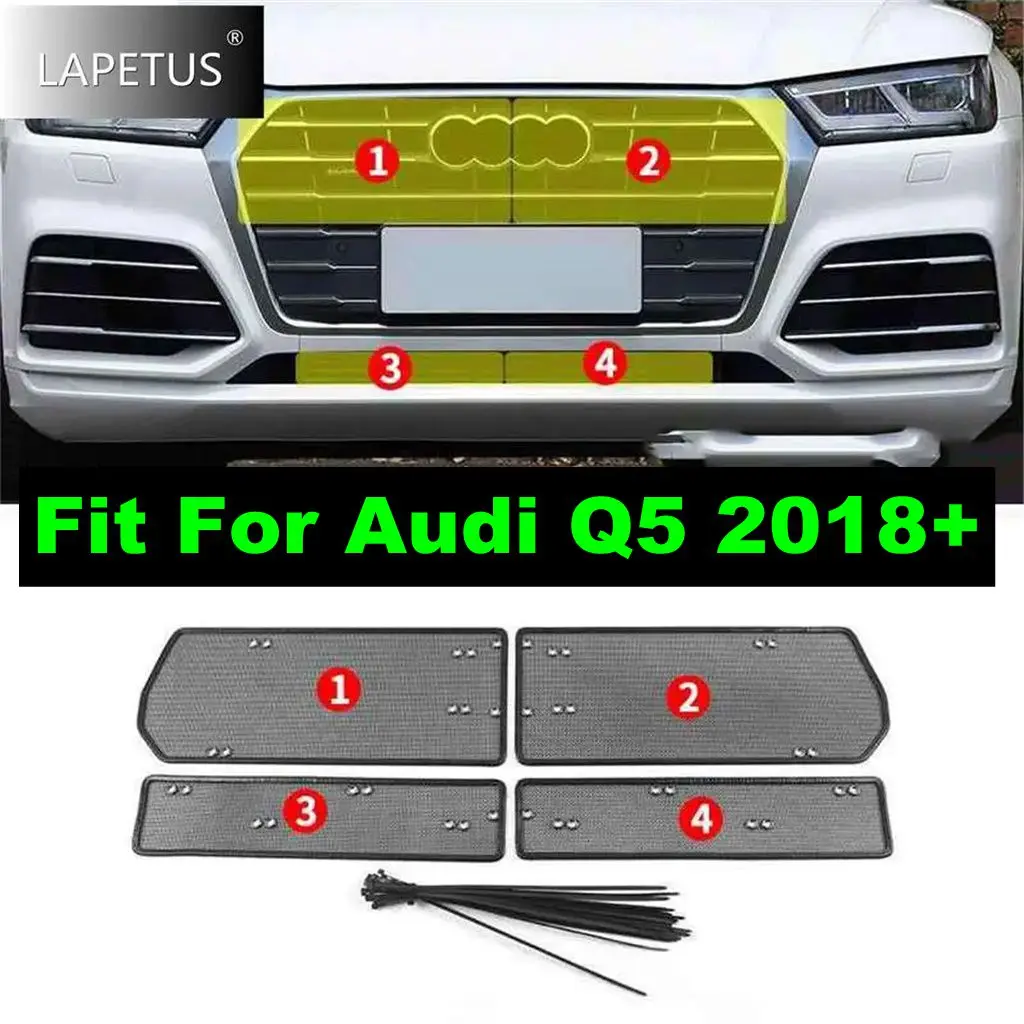 

Accessories Car Middle Insect Screening Mesh Front Grille Insert Net Anti-leaf Dust Protection Kit Fit For Audi Q5 2018 - 2020