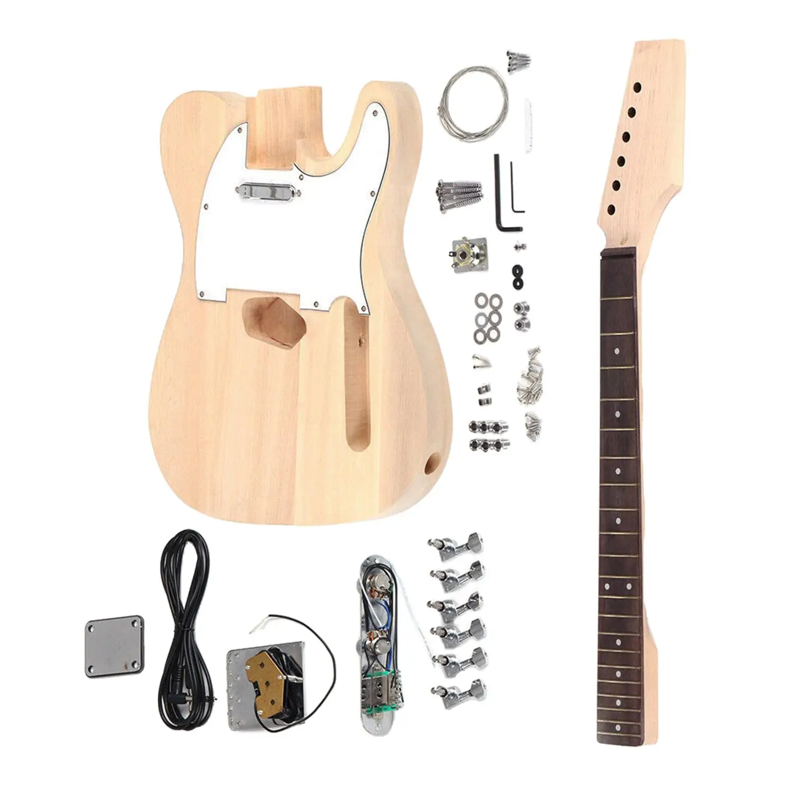 DIY Electric Guitar Kit w/ Rosewood Fingerboard & Maple Guitar Neck Gift