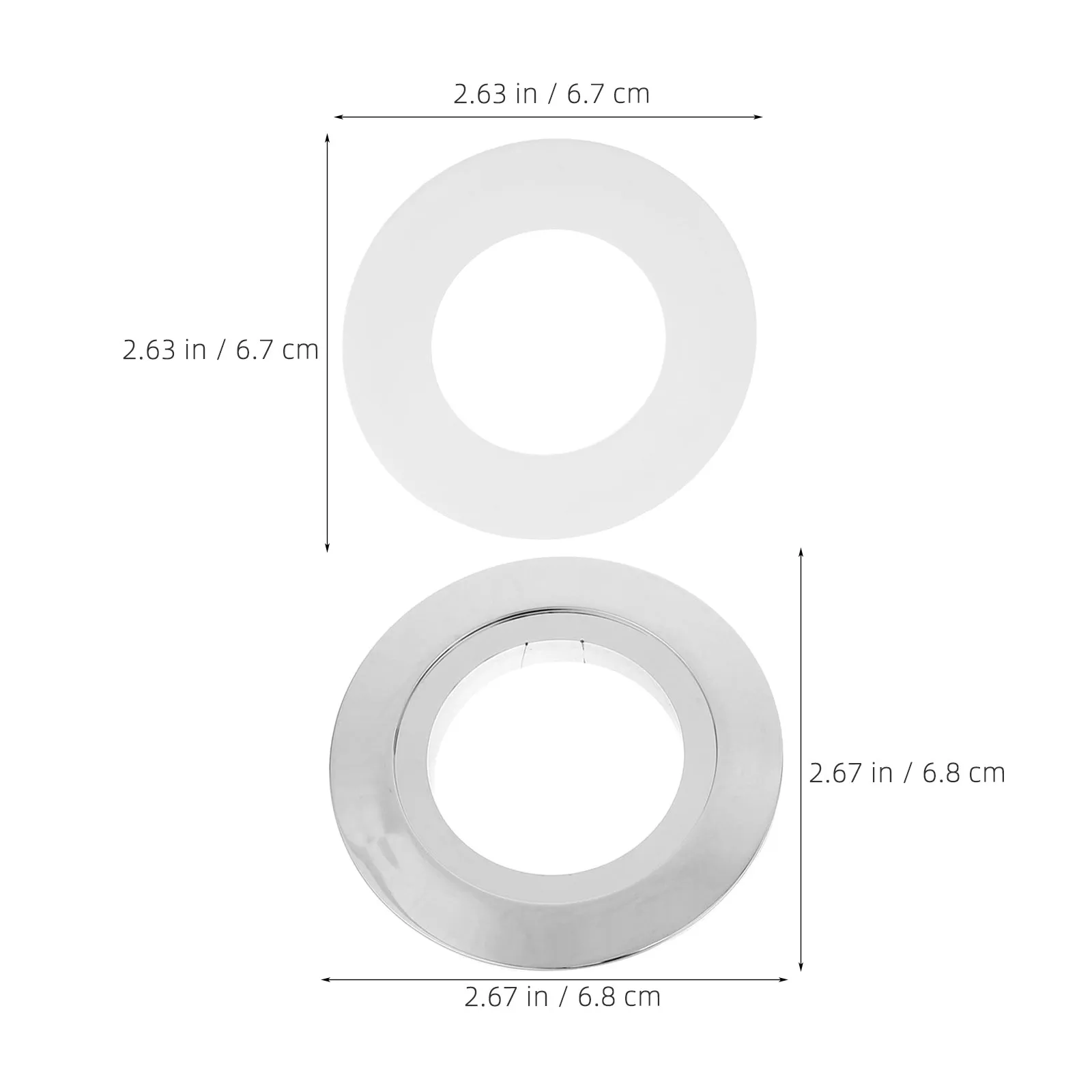 1 Set Toilet Dual Flush Button Adapter Conversion Kit Fits 38mm To 48mm/58mm Cistern Holes Plastic Converter Plate For Bathroom