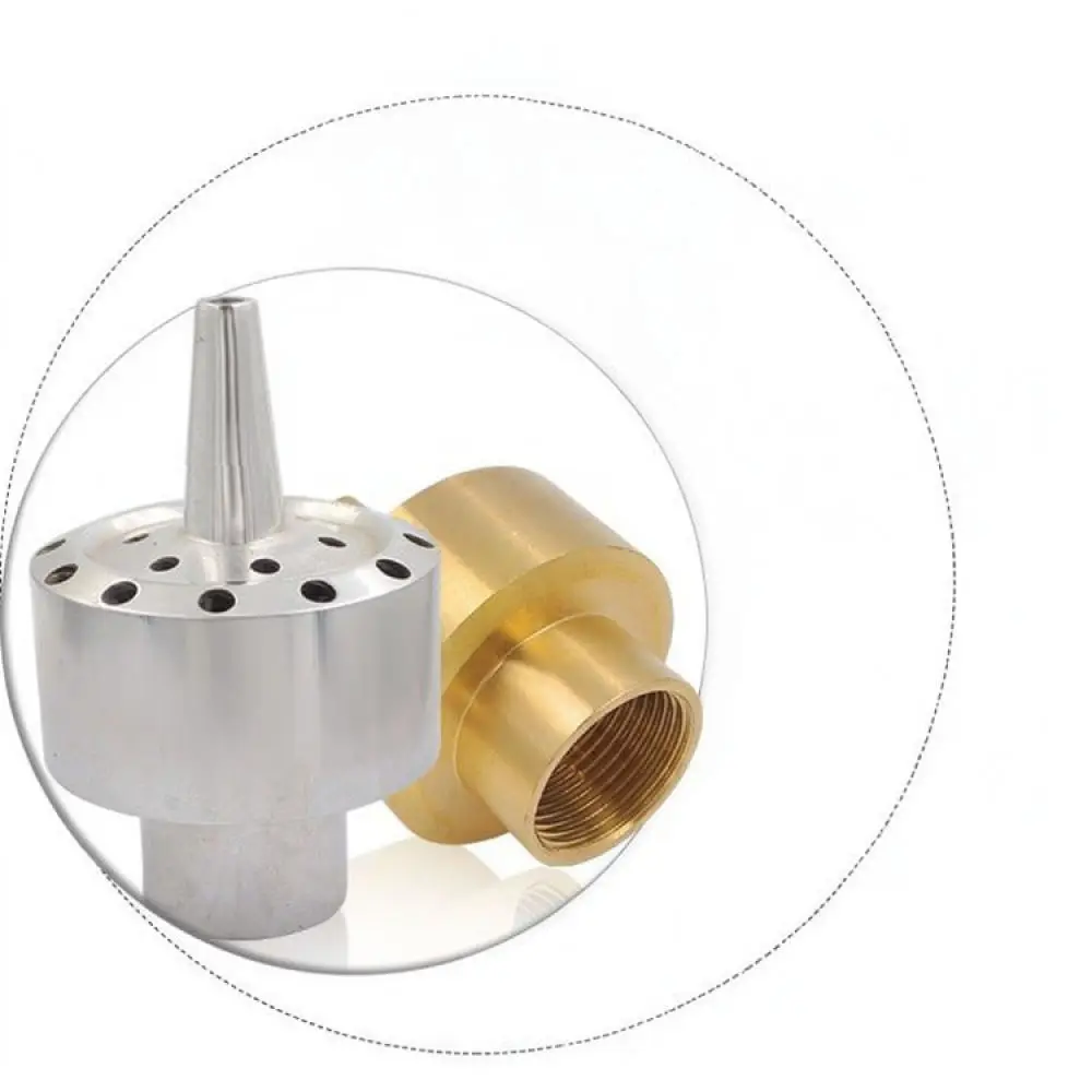 1 5 Inch Copper Fountain Nozzle Adjustable Spray Head For Garden Pond Landscape Water Feature Cedar Mushroom Flow Style