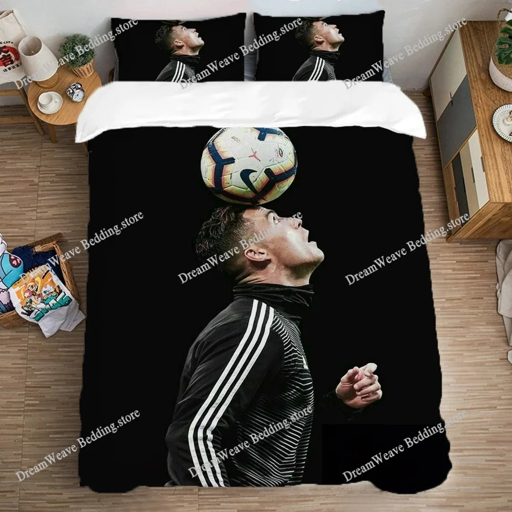 

Ronaldos Duvet Cover Pillowcase Bedding Set for Adult Boy Girl CR7 Bedroom Decoration Children Gift Large US EU AU Size