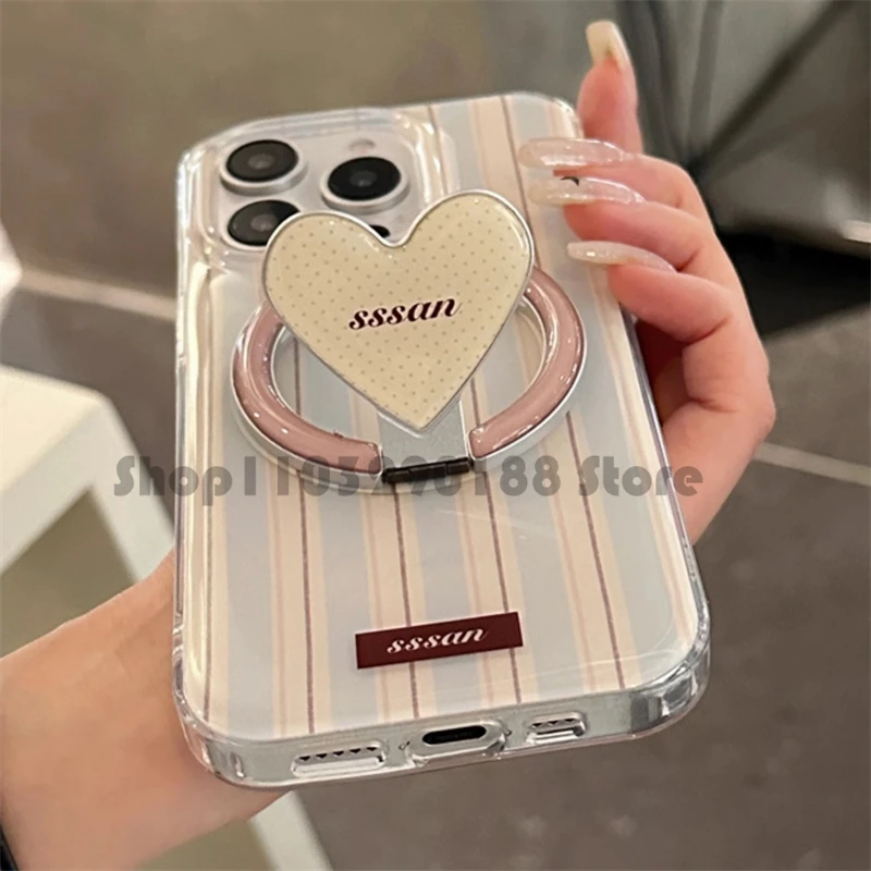 かわいいハート型のマグネット式グリップトック、iPhoneやiPadに適したマグセーフ対応スマホホルダー