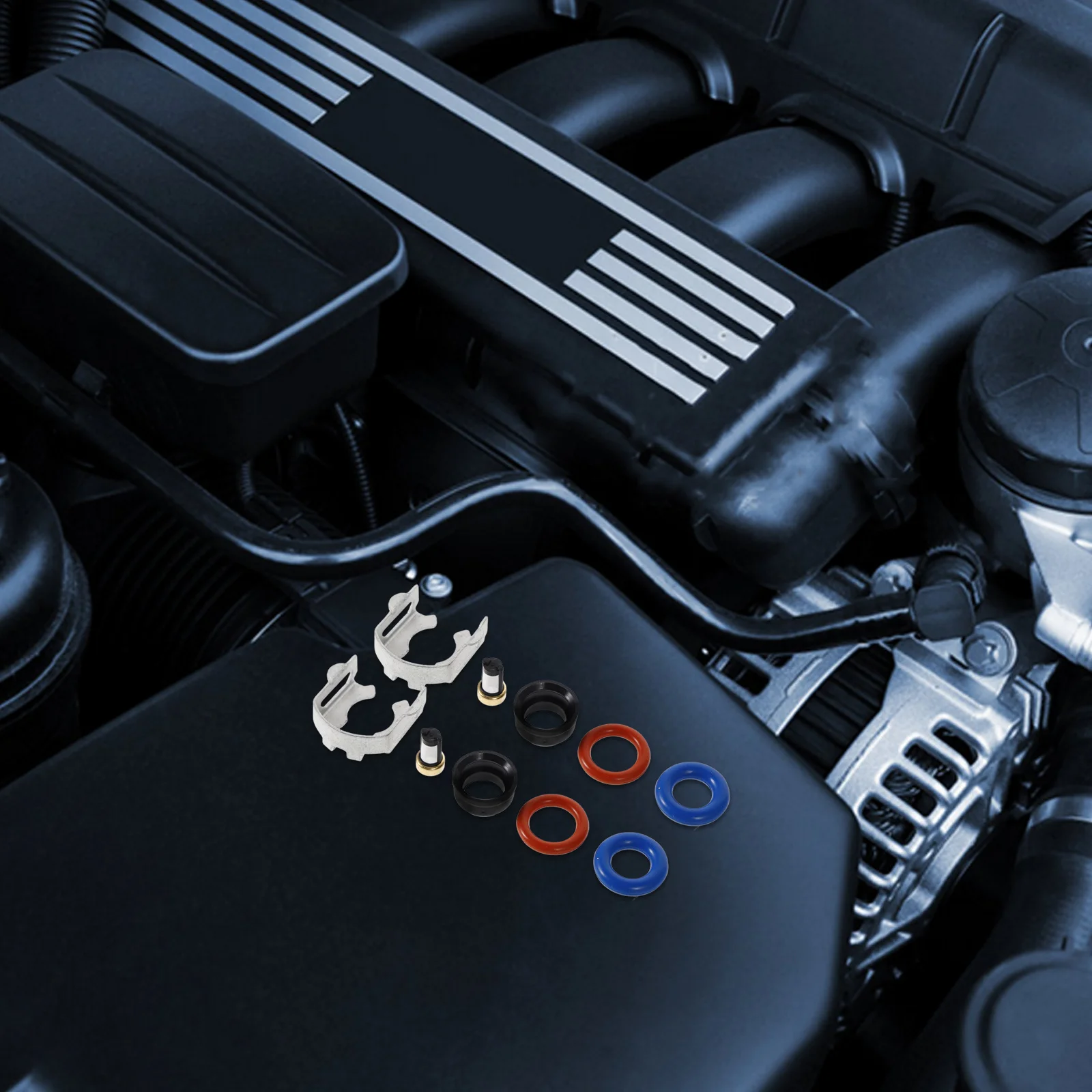 

1 комплект, ремонтный комплект топливной форсунки, уплотнительное кольцо, прокладка фильтра, прочные металлические резиновые детали, простая установка, универсальное приспособление для автомобилей