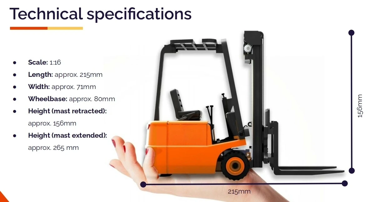 Suitable for RC 1/14 forklift model 3D printing shell. The products sold are physical 3D printed shells