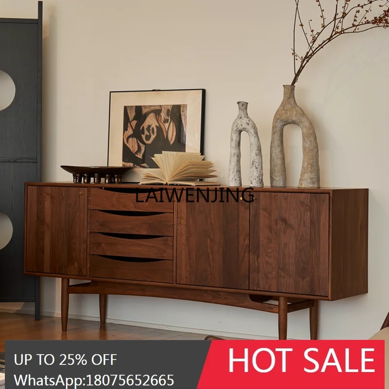 

dining side black walnut solid wood living room storage chest cabinet