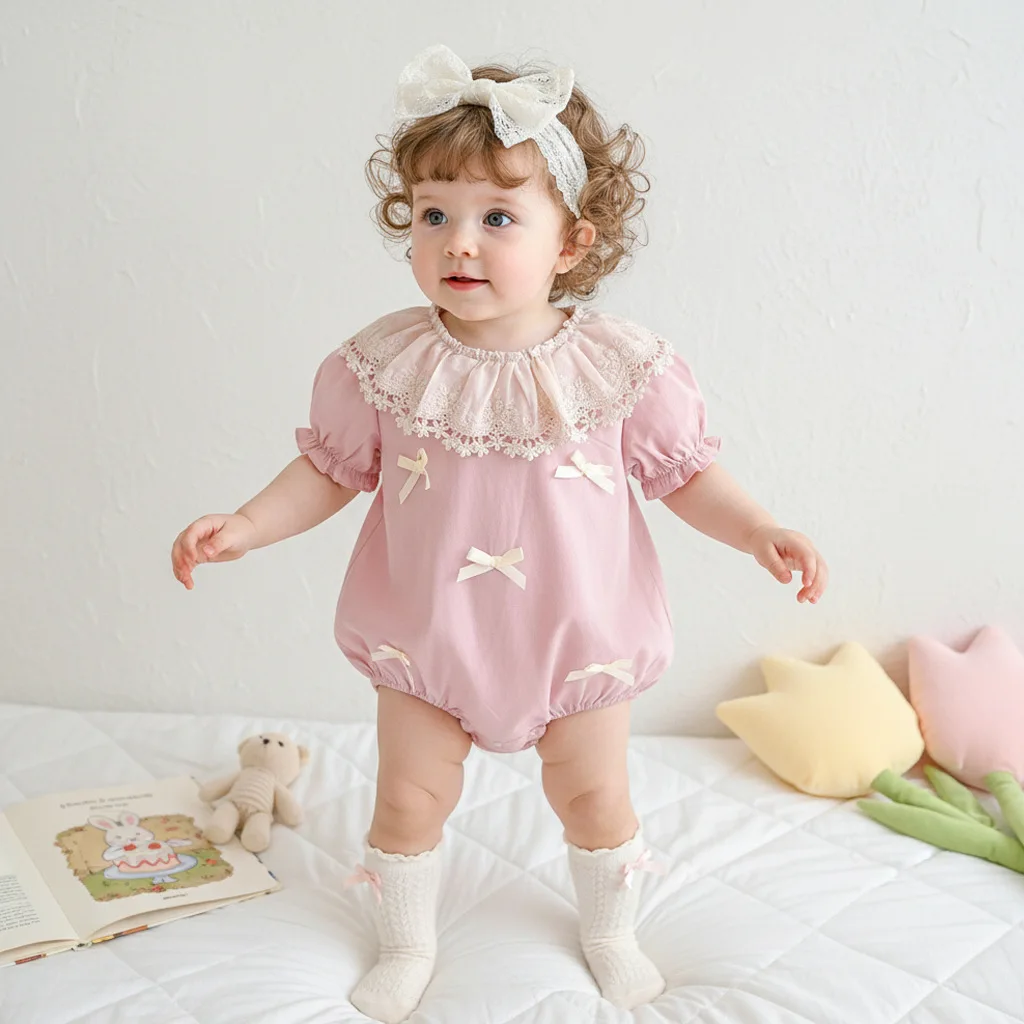 

Новинка Весна-Лето 2026: Детский комбинезон «Милая Принцесса», очаровательный кружевной жакет с оборками