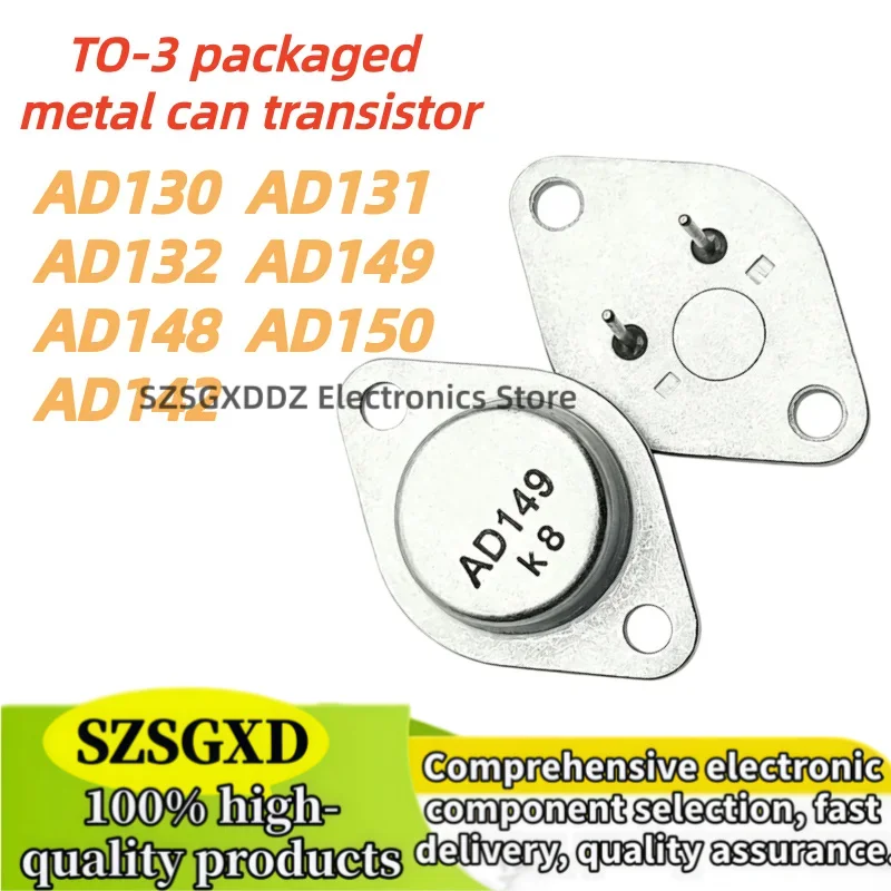 2pcs/lot 100% New Quality AD130 AD131 AD132 AD149 TO3 AD148 AD150 AD142 Metal Can Transistor TO-3