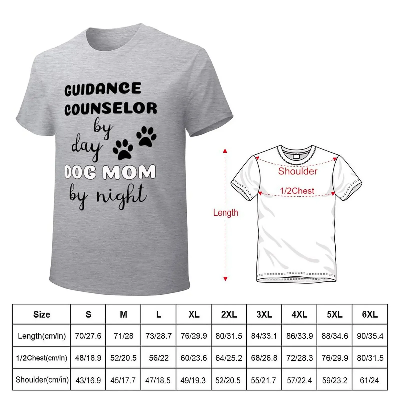 Guidance Counselor Dog Mom Occupation Profession T-Shirt anime cute clothes black t shirts for men