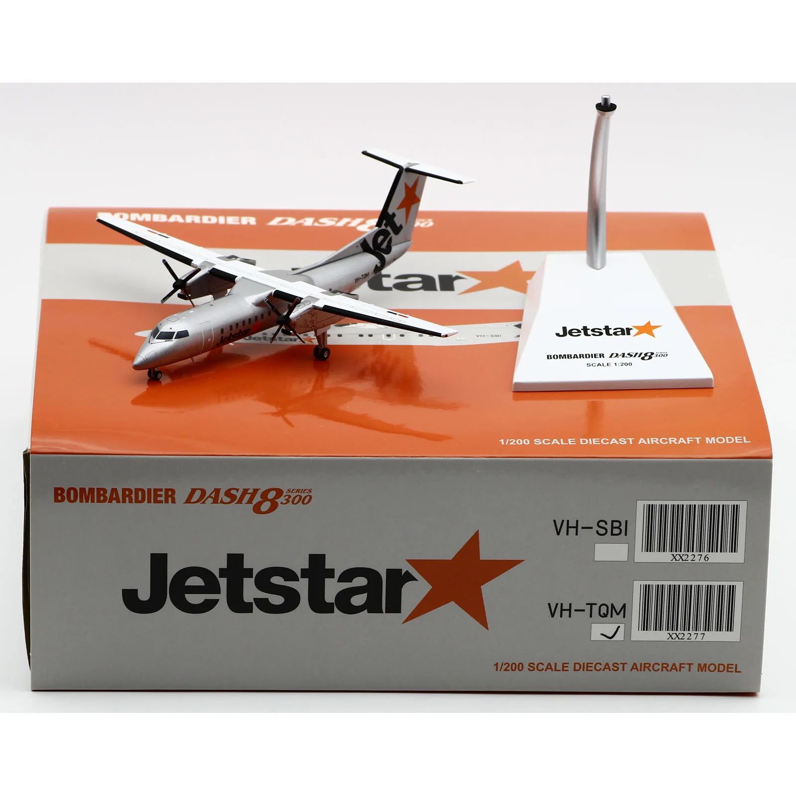 

XX2277 Alloy Collectible Plane Gift JC Wings 1:200 Jetstar Airways Bombardier Dash8-Q300 Diecast Aircraft Model VH-TQM