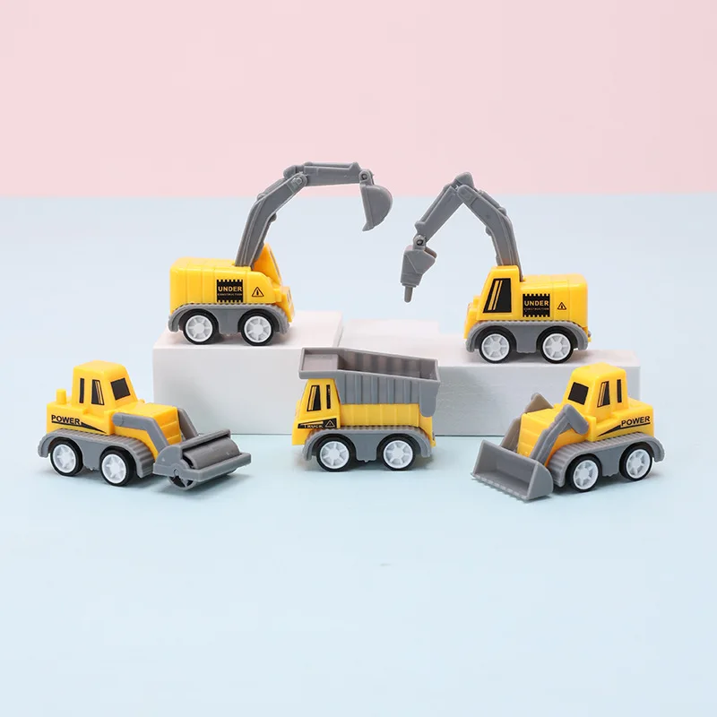 Mini véhicule d'ingénierie de construction pour enfants, jouets de voiture à dos ouvert, modèle de véhicule, cadeaux de fête d'anniversaire, 4 pièces, 6 pièces, 8 pièces