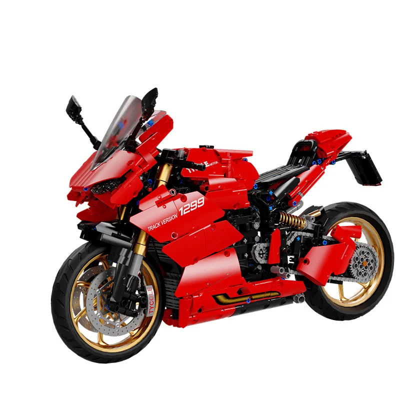 Technical 1:5 Scale 1299 Panigale S Italy Motorcycle Building Block Motor Model Bricks Motorbike Toys Collection For Boys Gifts