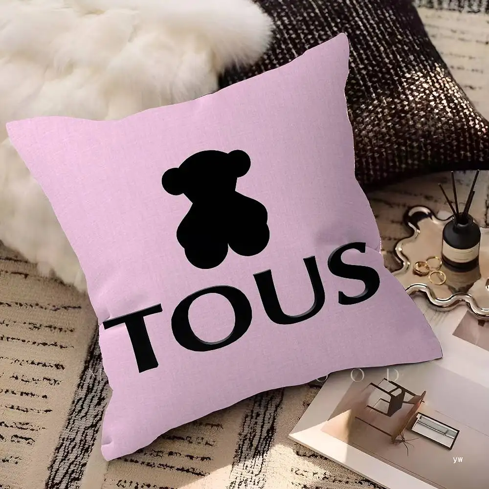 T-TO-USes Bear pillow cover sofa cushion cover home room decoration children gift