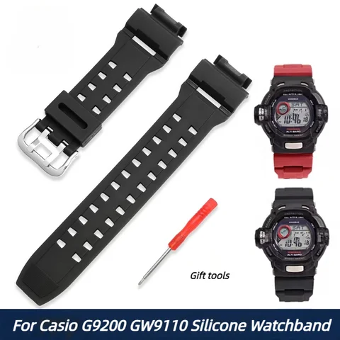 Silikon Klockarmband För Casio G-SHOCK G9200 G9100 GW9200 GW9101 GW9102 GW9110 GW9125 Klockrem Armband Tillbehör Med Verktyg 8 best sales gx56 - №5