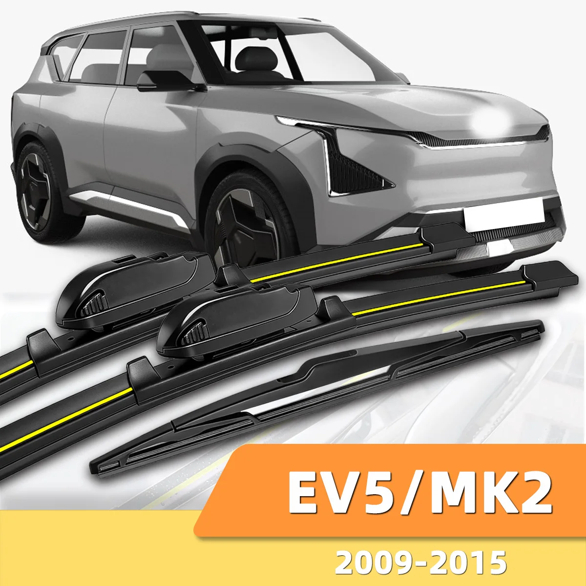 Geeignet für KIA EV5 MK2 2009-2026 Front- und Heckscheibenwischer Langlebiges Zubehör für Autoscheiben 2012 2014 2024 2025