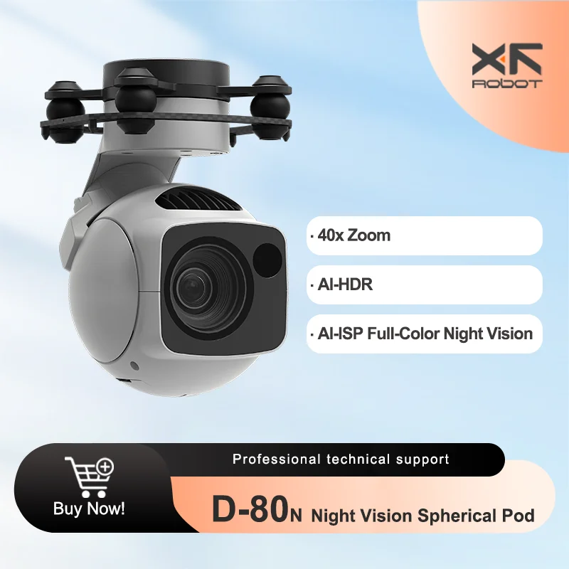 

XF D-80PRO 4K 30-кратный дрон с гибридным зумом и HDR Starlight ночного видения, 3-осевой стабилизатор, легкий БПЛА, полезное нагрузка