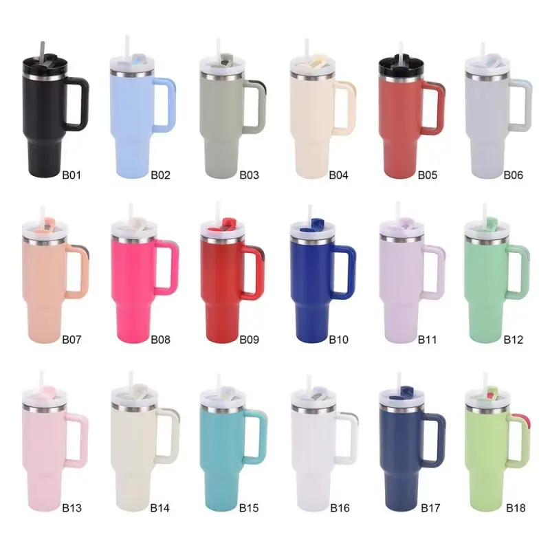 

New Insulated Cup Car Cup 40oz Ice King Cup Stainless Steel Vacuum Insulated Cold Cup Car Handle Insulated Cup