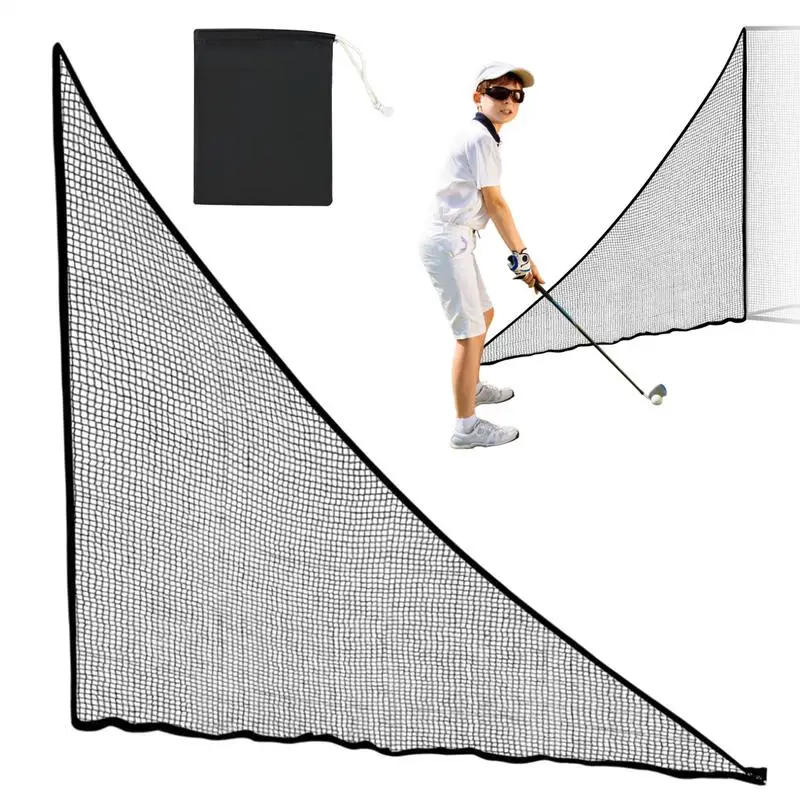 

Golf Practice Net Golf Triangle Side Wings Shank Net With Sandbag Hitting Barrier Sports Practice Net for indoor and outdoor use