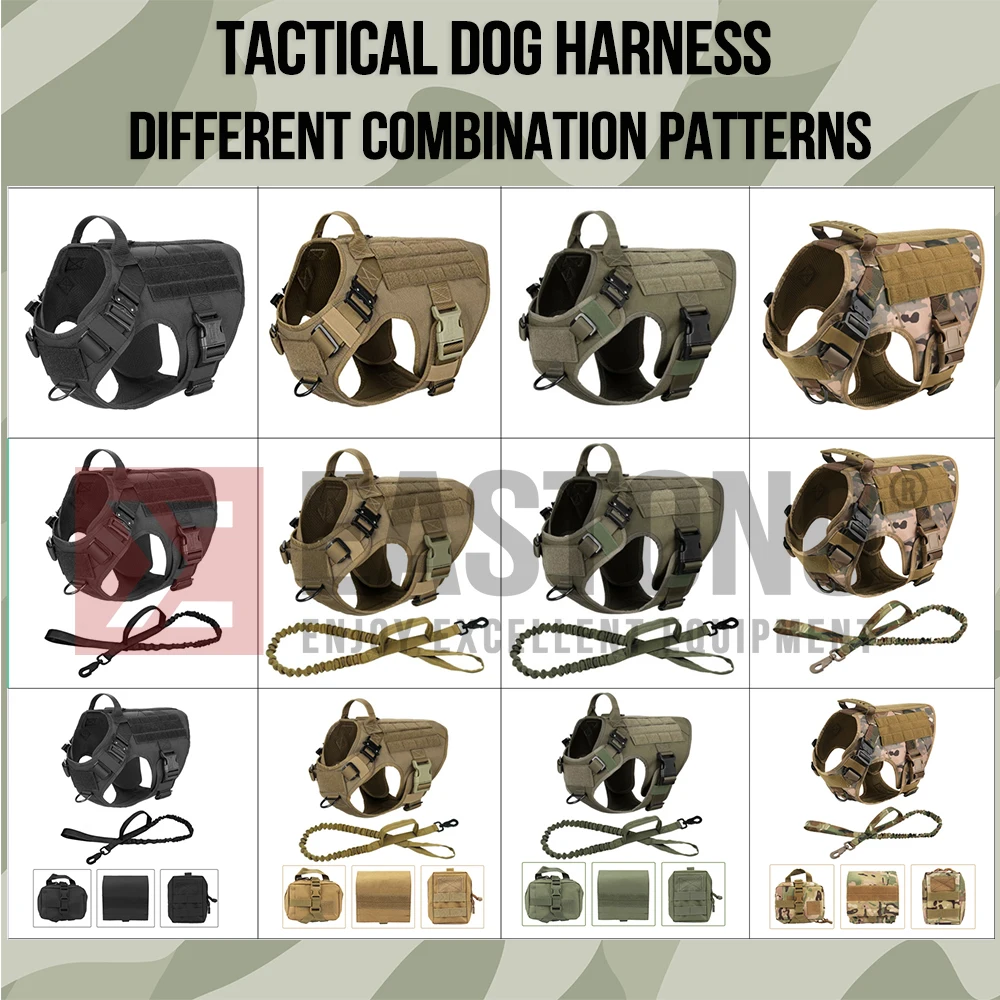 Tactical Dog Harness Military K9 Training Dog Harness for Large German Shepherd Dog Accessories for Walking Hiking Training